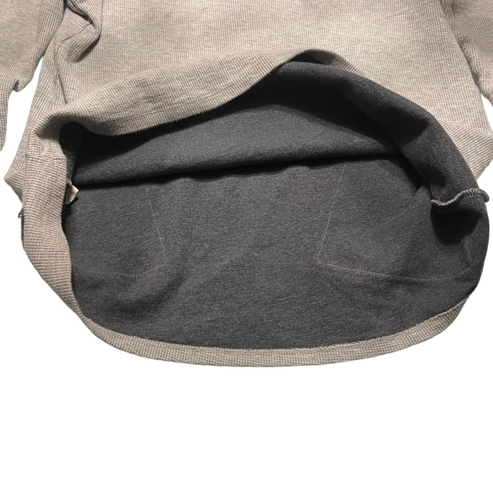 SOFT SURROUNDINGS Khaki Green Henley Tunic V-Neck with Raw Seams Size XS - Picture 7 of 10